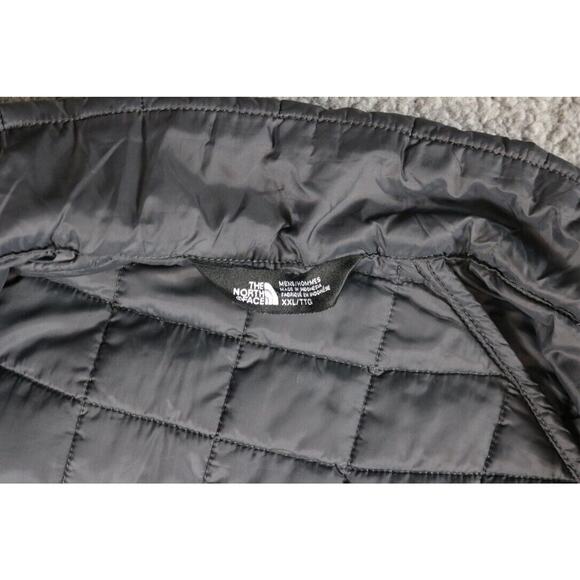 The North Face Puffer Mens XXL Gray Quilted Thermoball Smooth Sleeves Zip Up - Picture 9 of 10